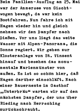 Beim Familien-Ausflug am 25. Mai