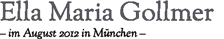 Ella Maria Gollmer